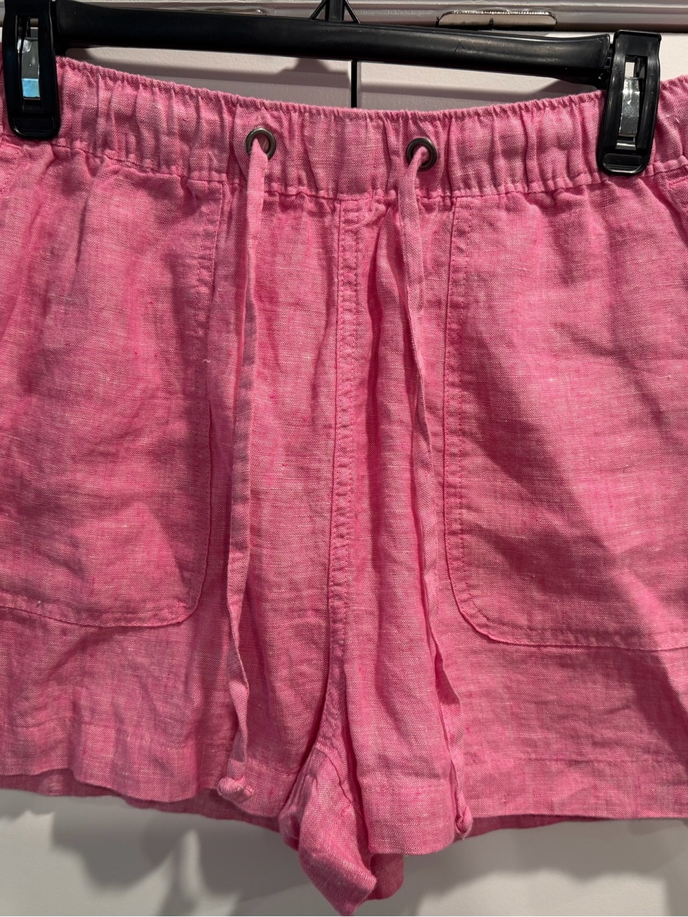 Women's Pink C & C California Linen Drawstring Shorts